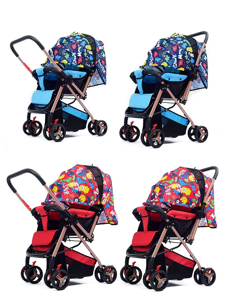 

Baby stroller Widening and Lengthening of High Landscape Reclining folding stroller Four Seasons General