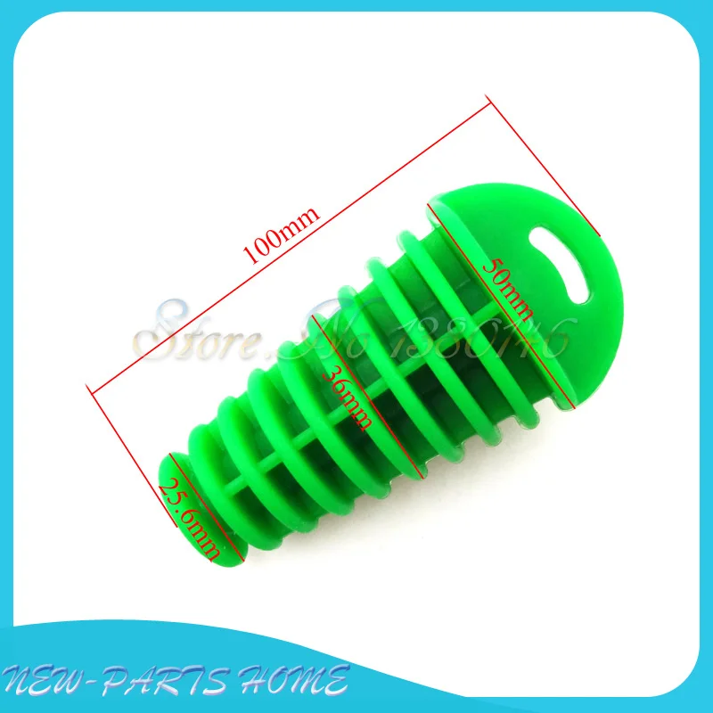 Green Exhaust Muffler Bung Cleaner Wash Plug For Utv Atv Quad Pit Dirt Bike Mx Yzf Exhaust