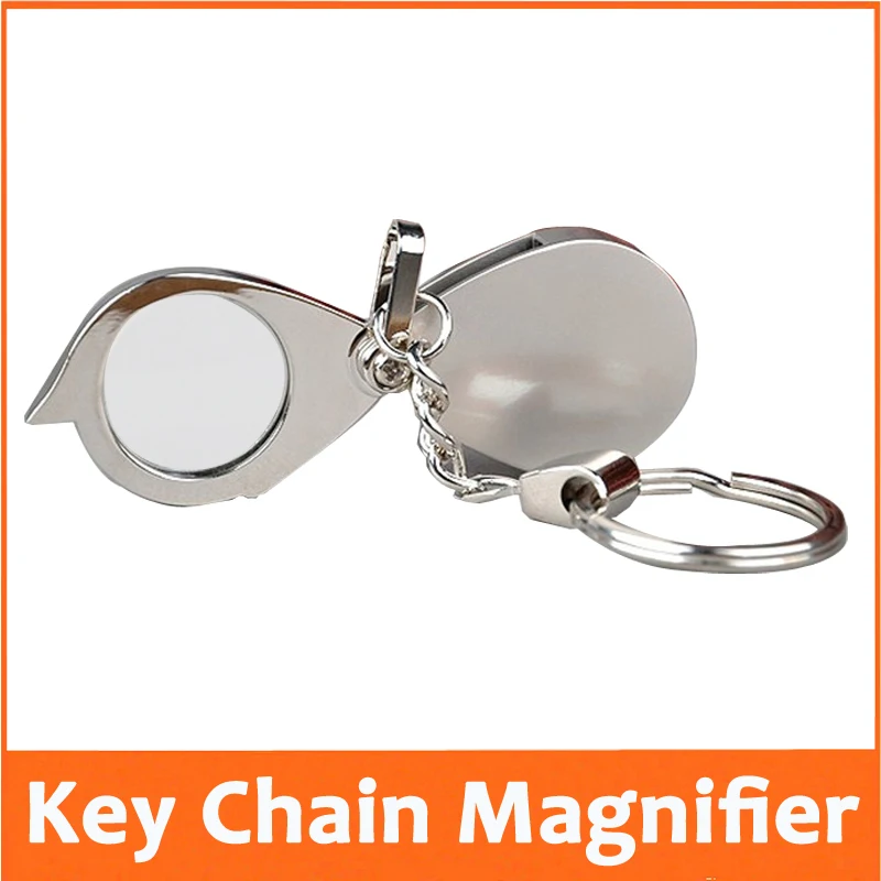 5X20MM The Elderly Use Gift Pocket Keychain Type Loupe Portable