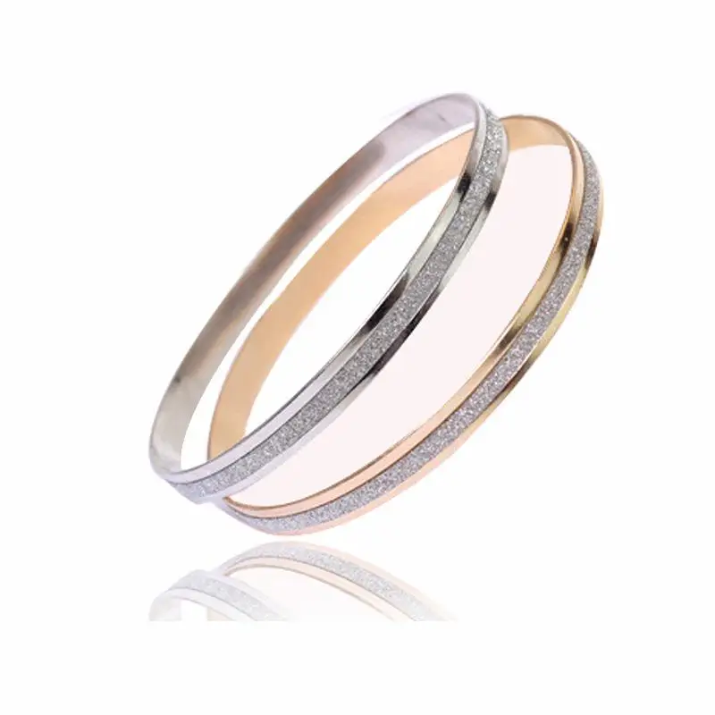 

Female Fashion Elegant Frosted Cuff Bracelet Hoop Bangle Jewelry Ladies Gift