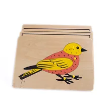 Новые деревянные детские игрушки Монтессори животного птица декор головоломки, детские развивающие Игрушечные лошадки