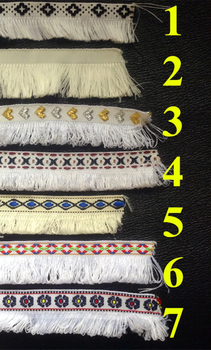 

2.7-3cm tassel ribbons,white color fringe ribbon, YQ-YY170725A
