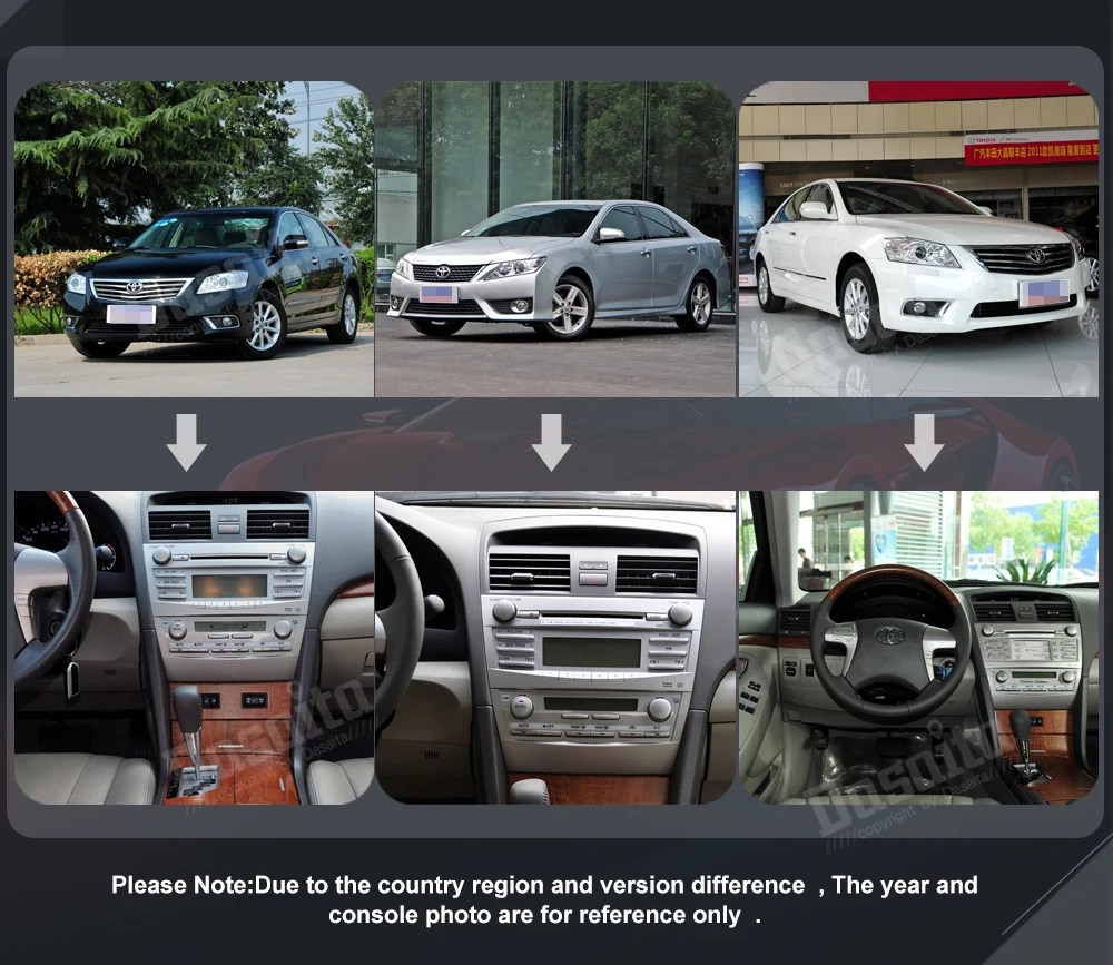 Excellent Dasaita 9" Android 8.1 Car GPS Player Navi for Toyota Camry 40 2007-2011 with 2G+16G Quad Core Car Stereo Multimedia No DVD 3