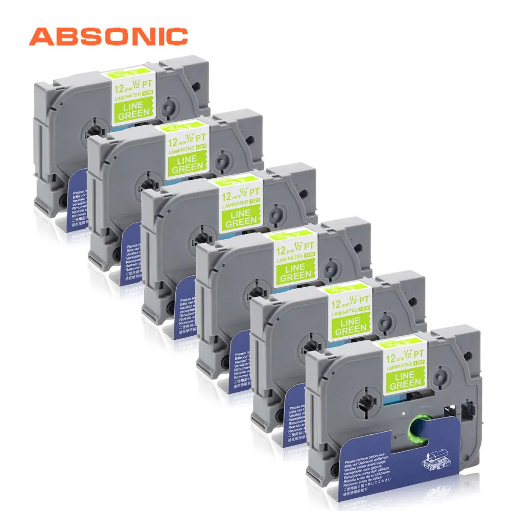 Absonic 6 шт. TZe-MQG35 принтер этикеток для Brother P-touch TZe ленты 12 мм * 5 м белом цвете на