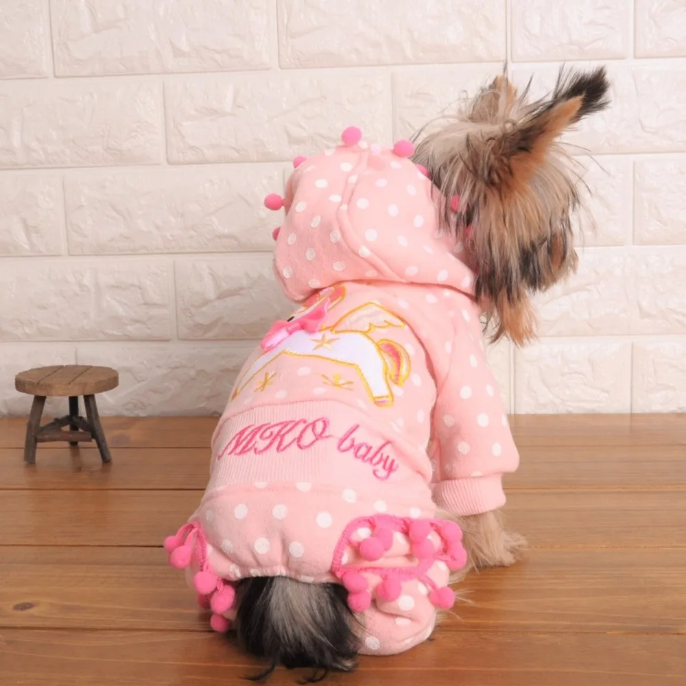 Buy Kawaii Pet Shop Embroidery Unicorn Dog Jumpsuits