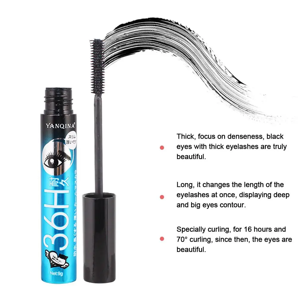 Mascara Waterproof Sweat proof Non smudge Thick Eyelashes 36H Mascara Beauty Makeup Black Thick Lengthening Eye 3