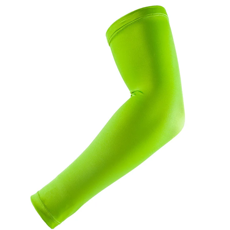 1 пара гибкий налокотник для баскетбола Brace удлиненные налокотники солнцезащитные спортивные защитные накладки для рук - Цвет: Green