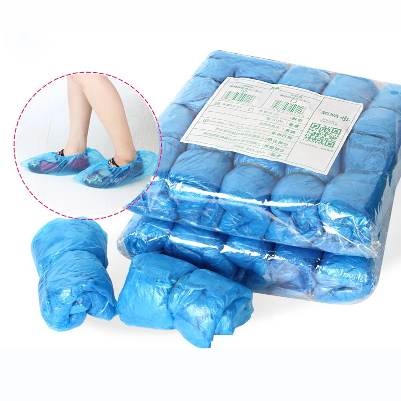 

100PCS Disposable Waterproof Rain Shoes Covers Women Man Hiking Travel Kids Foldable Plastic Rain Boots Shoes Cover in home