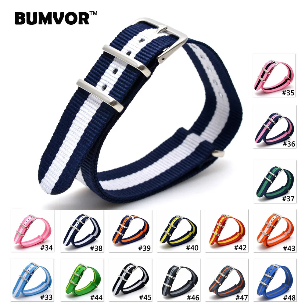 

Nato Watchband for dw Nylon Strap Watch Band16 18 20 22 24 mm Rose Gold Bracelet Silver Buckle Band for watch Reloj Mujer Belts