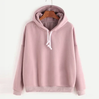 

Men Women Pullover Hoodie Unisex Hip-hop Solid Color Plain Sweatshirt Teenager