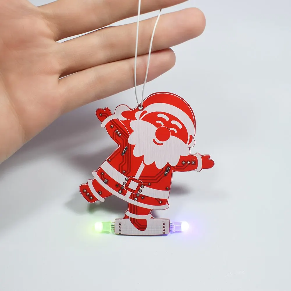 DIY Санта Клаус рождественские украшения музыкальный набор с красочными светодиодный режимы и рождественские песни
