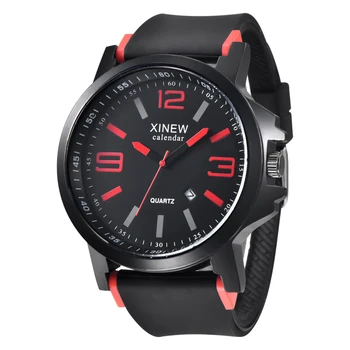 

Xinew 2018 Fashion Quartz Watch Men Military Rubber Strap Watches Luxury Brand Casual Relogio Masculino Wristwatches 5cm Big hot