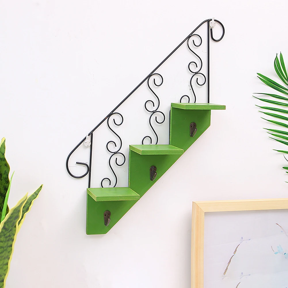 Лестница-образный крючок вешалка настенная декоративная Цветочная стойка гостиная кухня хранение плантатор