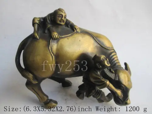 

Crafts statue christmas The ancient bronze statue. Cow elder brother to ride cow halloween