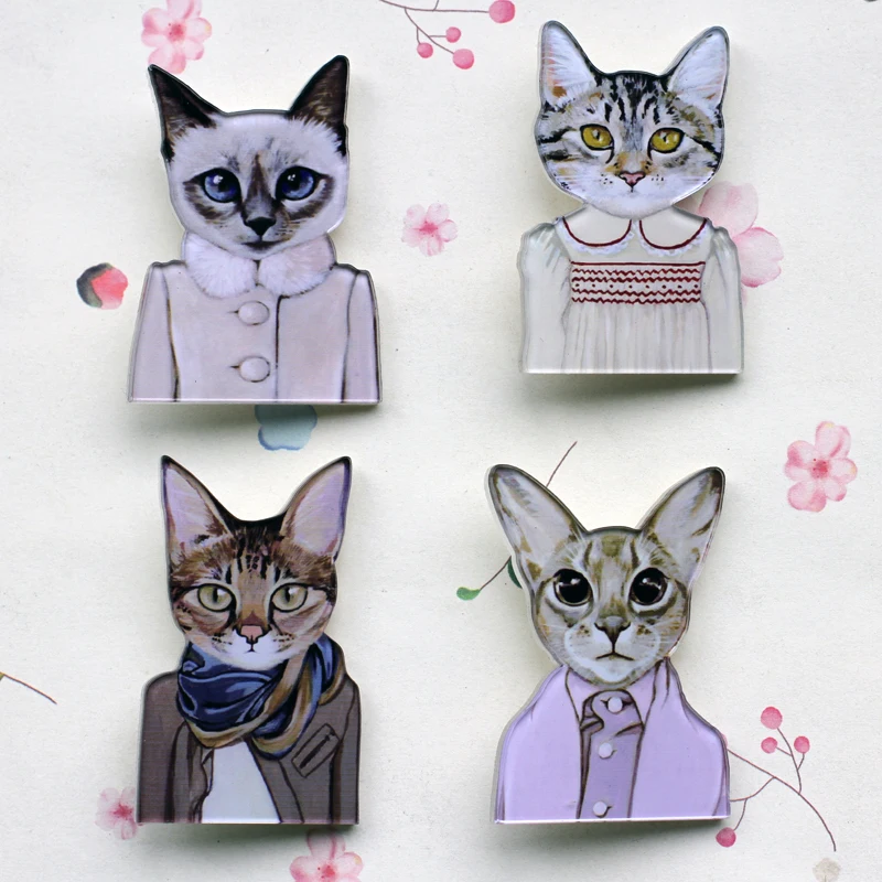 Японский пара кошка мама для девочек, с рисунком кота и броши-кошки шпильки назад эмалевая брошь значок безопасный штырь отворотом Для женщин ювелирные подарки