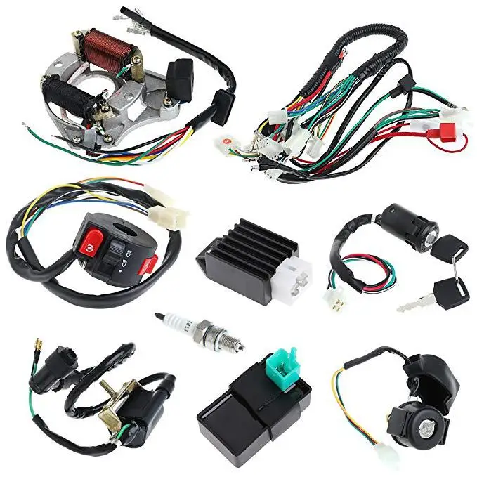 LumiParty для 50 70 90 110CC ATV Quad Gokart полная электрика жгут проводов катушка CDI набор свинец