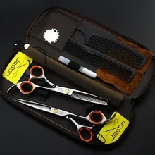Профессиональный 6 дюймов прямой филировочный ножницы с гребень для стрижки волос, инструмент парикмахерские принадлежности для парикмахера