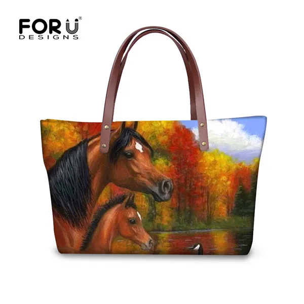 FORUDESIGNS Crazy Horse Prints Wome большие сумки на плечо высокого качества винтажные сумочки через плечо для женщин Bolsa Feminina - Цвет: H1725AL