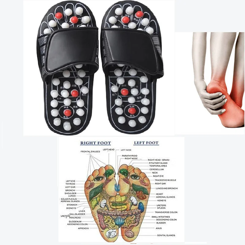 Новинка; массажные тапочки для ног; акупунктурная терапия; Массажная обувь для акупунктурной точки стопы; рефлексотерапия; Массажер для ухода за ногами; сандалии