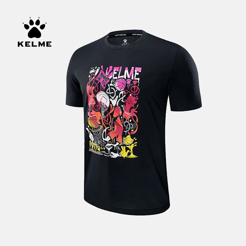 Мужская футболка KELME для спорта и отдыха влагопоглощающая хлопковая Футболка с
