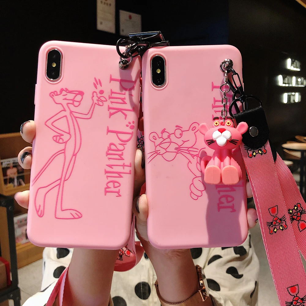 

Super Cute Stitch Mini Cartoon Phone Cases With Lanyard+Stand silicone personality drop case for iphone 6 7 8 Plus X XR XS Phone