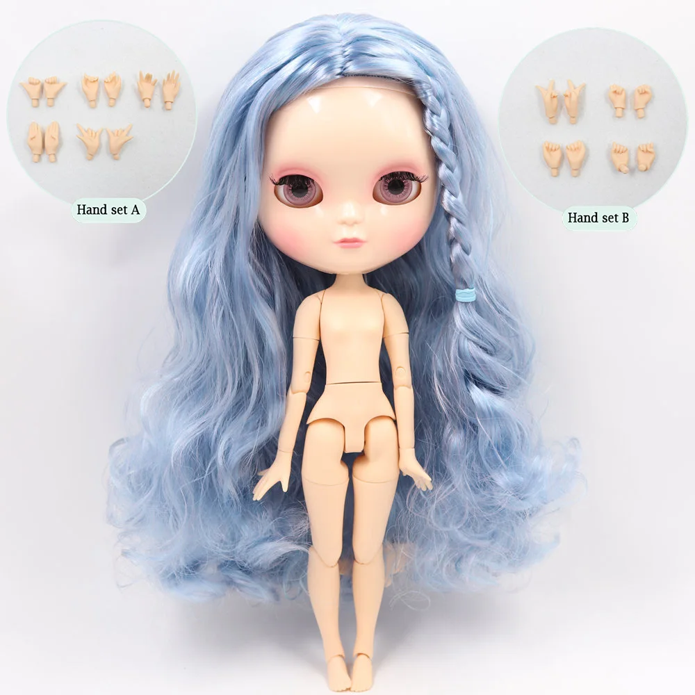 ICY DBS кукла серии No. BL6227/1049 синий микс фиолетовые волосы такие же, как Blyth с макияжем, Azone суставное тело, низкая цена - Цвет: like the picture