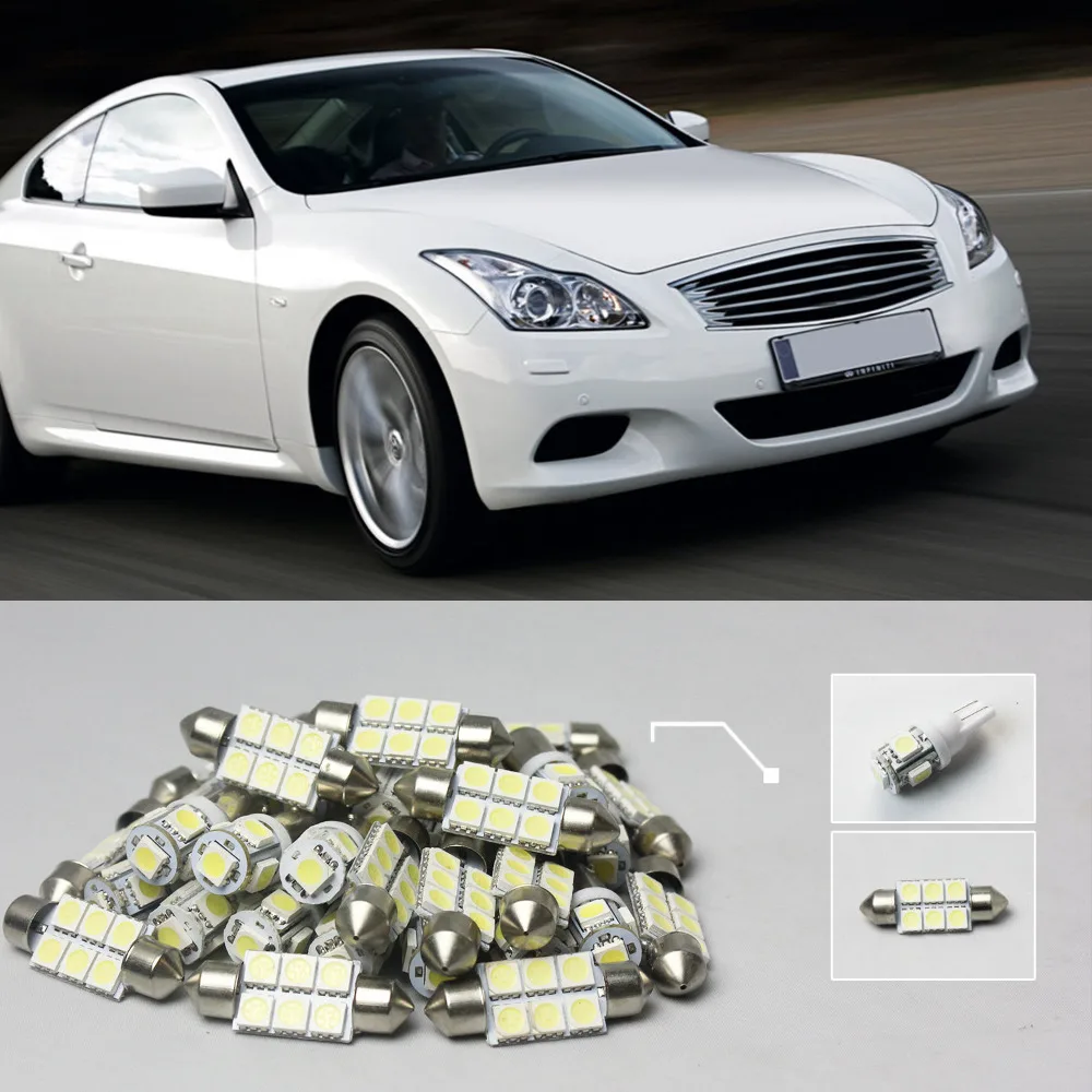 Car Styling Free Shipping 07 7x White Led Lights Interior