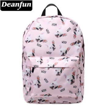 

Deanfun 3D Printing Women Pink Backpacks Pug Cute Shoulder Bags for Girls School 80013