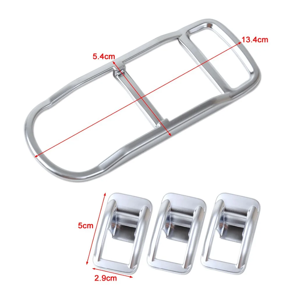 DWCX 4 шт. ABS Хромированная Накладка для внутренней двери, окна, переключатель панели для Land Rover FREELANDER 2 LR2 2008 2009 2010 2011 2012