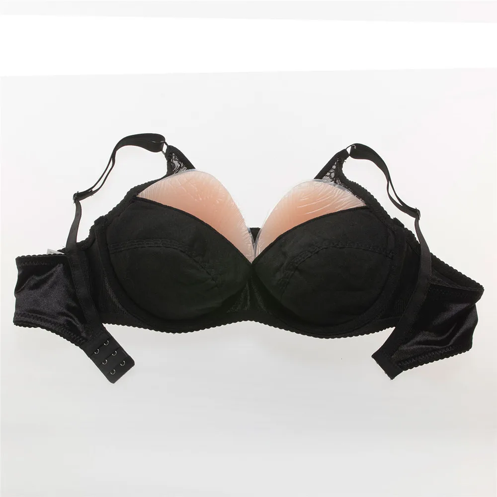  1000g/pair D Cup Crossdresser Silicone Boobs+Sexy Pocket Bra Set Transgendered Shemale Drag Queens 