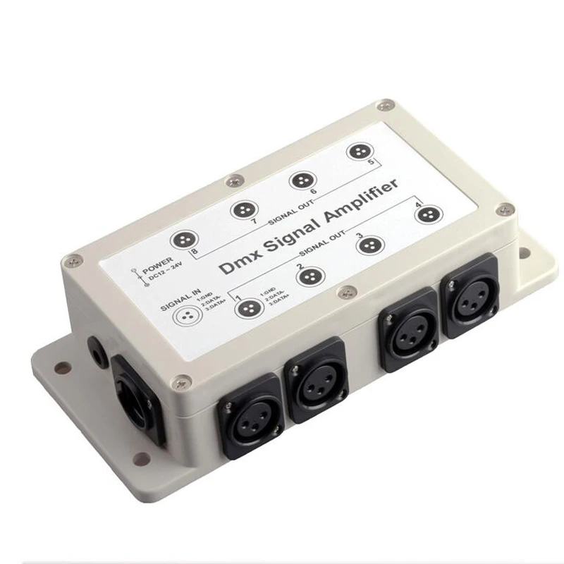 Dc12-24V 8-канальный сетевой видеорегистратор Выход Dmx Dmx512 светодиодный контроллер разделитель усилителя сигнала компонентов для дома