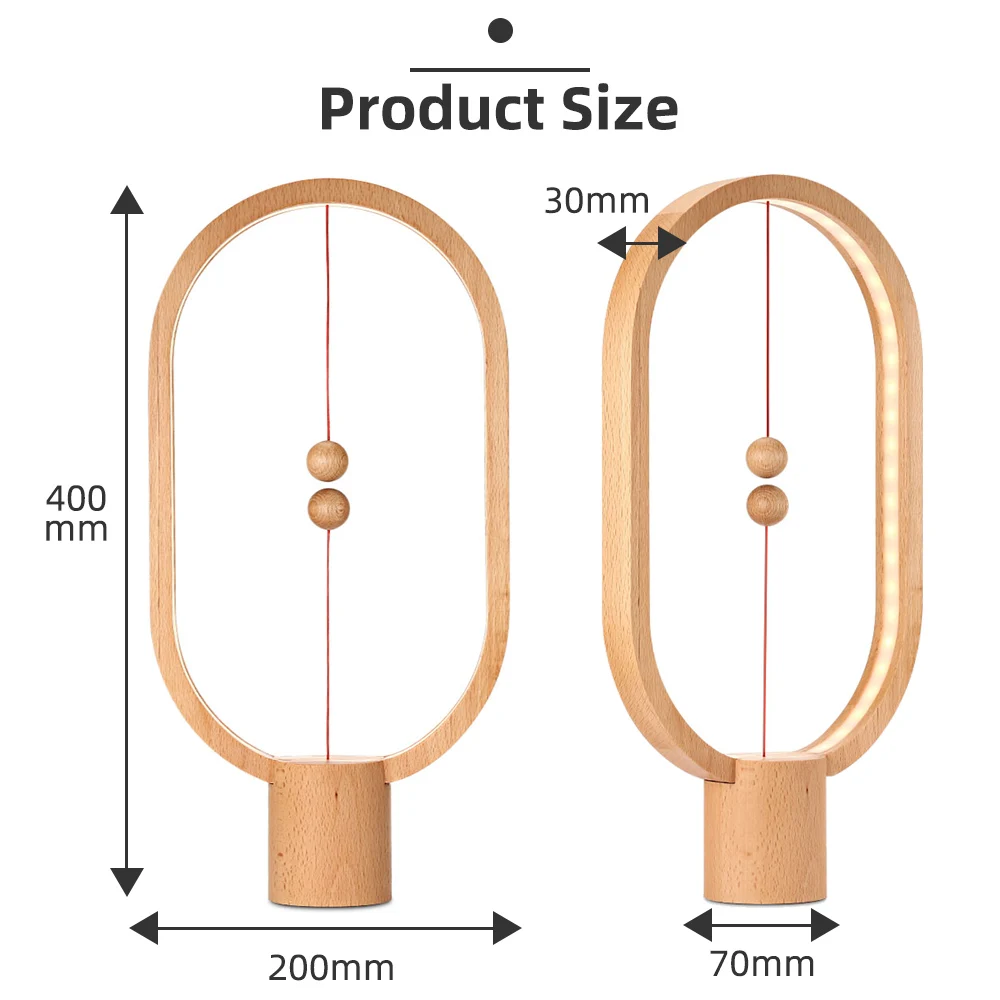 Aimkeeg, креативный умный балансировочный светильник, светодиодный настольный ночник, с питанием от USB, магнитный переключатель, лампа для домашнего декора, спальни, офиса, ночник