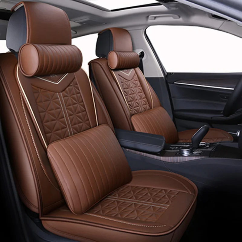 

WLMWL Universal Leather Car seat cover for Skoda all models octavia fabia rapid superb kodiaq yeti car styling accessorie