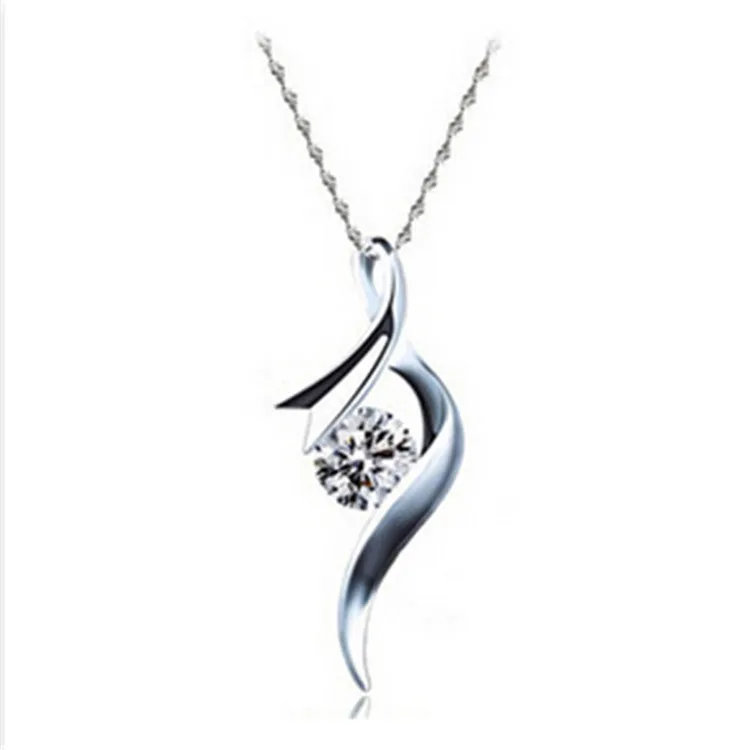 Lackingone new style Fashion Silver Plated Crystal Pendants Necklace Wedding Accessories For Women | Украшения и аксессуары