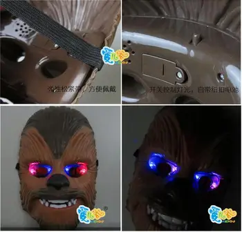 

Vivid Voice Mask Star Wars The Force Awakens Chewbacca Mask Electronic Luminous Party & Halloween Mask Toys with Voice For Boy