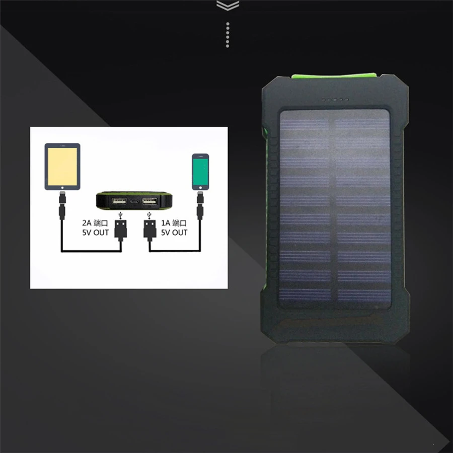 Внешний аккумулятор со светодиодной подсветкой 10000 мАч 2 USB порта|battery charger|batteries