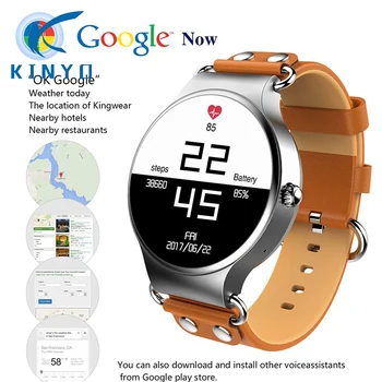 

2018 Fashion Cowhide Strap Smart Watch Weather Live Google Map 3G Phone Mic Pedometer Bluetooth Heart Rate Smart Band SIM WIFI