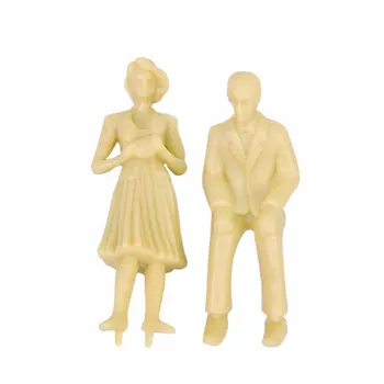 

LCLL-4 pieces Unpainted Model Railway People Figures Scale G (1:30)