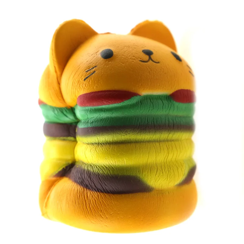 Сожмите мягкими Симпатичные Гамбургер замедлить рост Ароматические кошка Smlie гамбургер мягкими Kawaii снятия стресса расстегивания игрушки