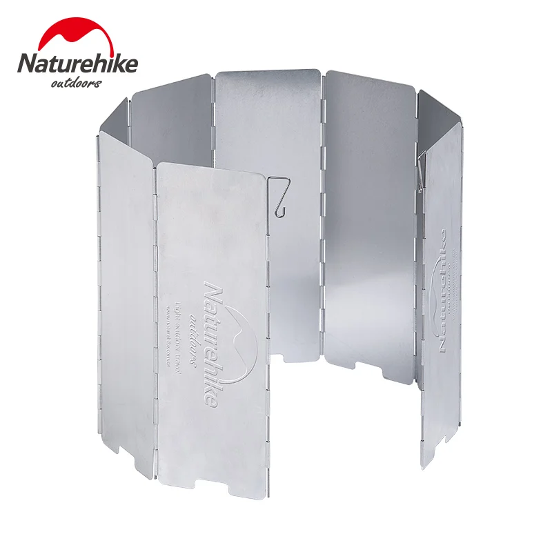 Naturehike fábrica Venta al aire libre estufa de Camping plegable parabrisas de cocina accesorios parabrisas pantalla plegable a prueba de viento