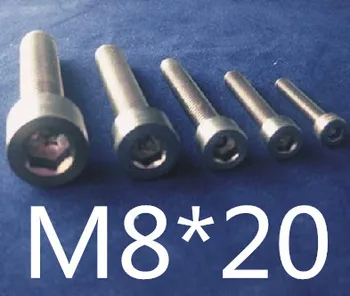 

New Free Shipping 30pcs M8X20 M8 Thread 8mm Diameter 20mm Length Hex socket head cap screw Titanium Ti Screw