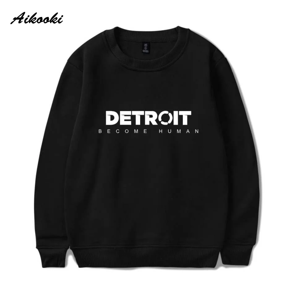 Detroit стать человеком для мужчин/для женщин поп монолитным кофты Горячая игра