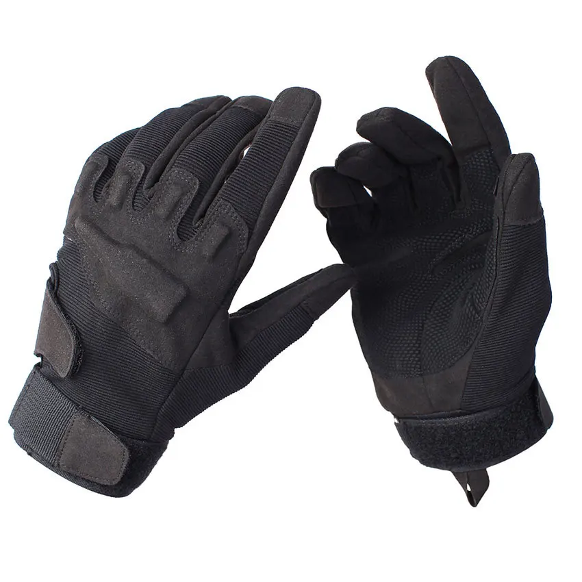 Мужские армейские перчатки, мужские черные перчатки с полными пальцами, перчатки для военной полиции, защитные перчатки, быстросохнущие, не скользящие, кожаные, тактические перчатки
