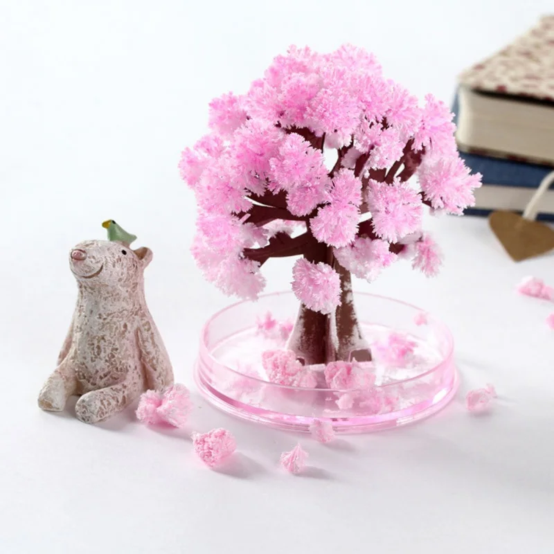 Забавная Новинка DIY Бумага Cherry Blossom дерево искусственная Магия Сакура Cherry Blossom Дети Развивающие игрушки подарки