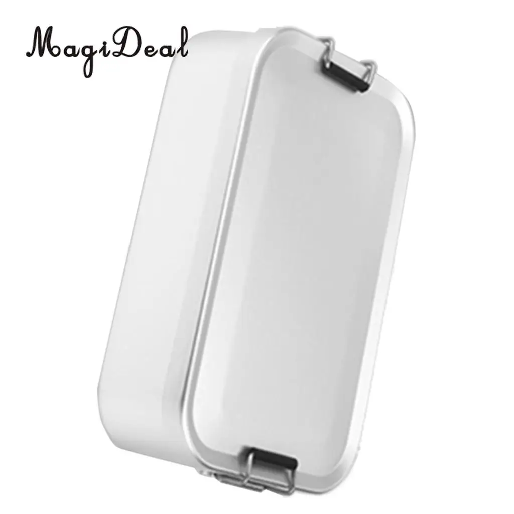 MagiDeal Portable Aluminum Lunch Bento Food Box Container Mess Tin School Kids Camping Picnic BBQ Picnic Mess Kit Accessory