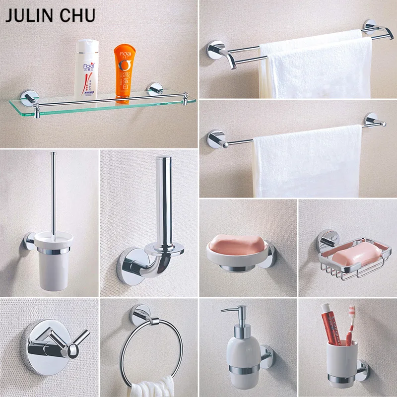 EUB Bathroom Soap Dish/Toilet Paper Holder/Shelf Wall Mount Bath Accessory Sets 
