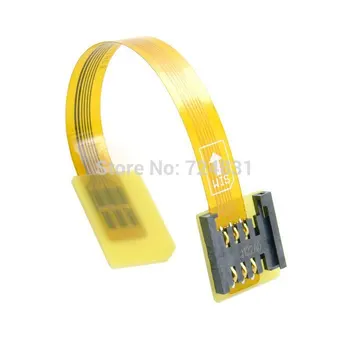 

10pcs/lot Cablecc 10cm GSM CDMA Standard UIM SIM Card Kit Male to Female Extension Soft Flat FPC Cable Extender