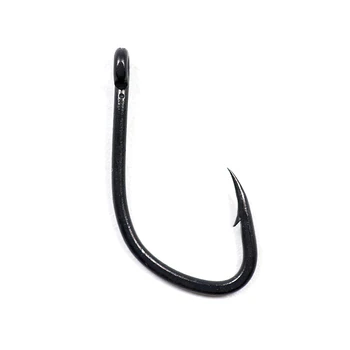 

Bimoo 100pcs Teflon Coating Carp Fishing Hook Sharp Carp Rig Hooks High Carbon Steel Matt Black size 4 6 8