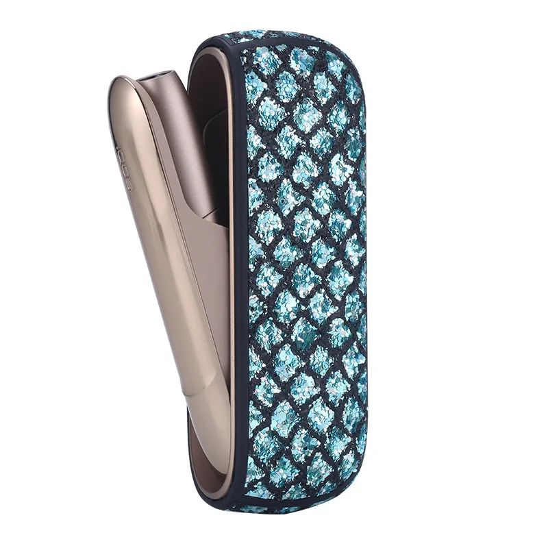 3 цвета мерцающий держатель сумки боковая крышка чехол для iqos 3,0 чехол Аксессуары для iqos 3 Чехол - Color: only blue case