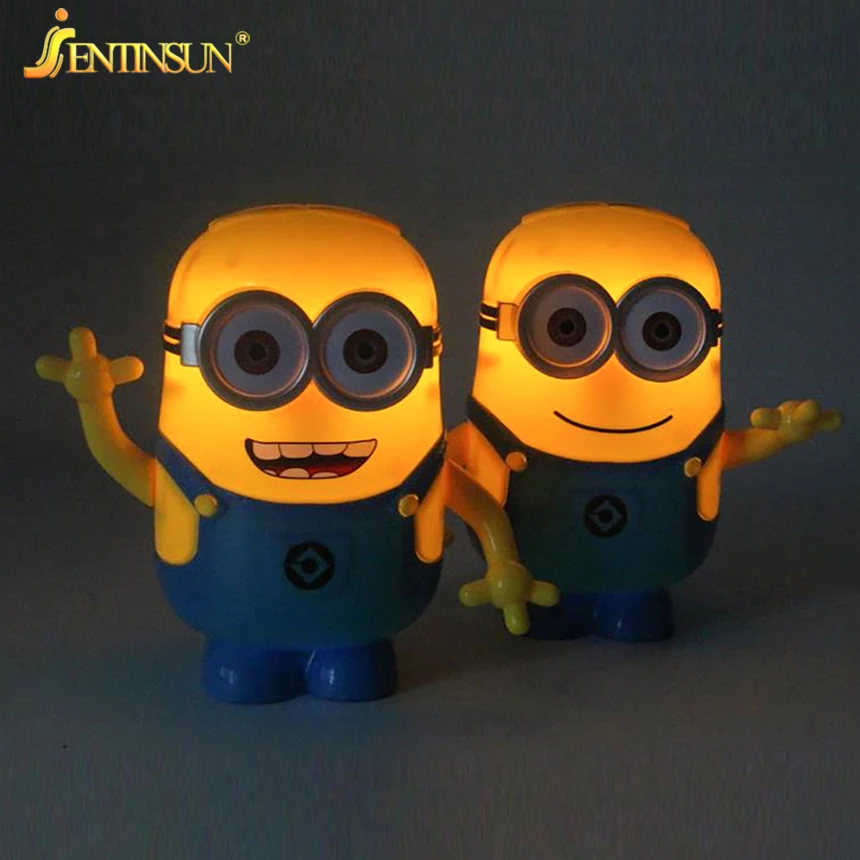 Minions 3d Akrilik Holograma Gorus Stereo Isik Luz De Led 7 Renk Lampka Degrade Atmosfer Masa Lambasi Gece Lambasi Cocuk Gece Lambalari Aliexpress